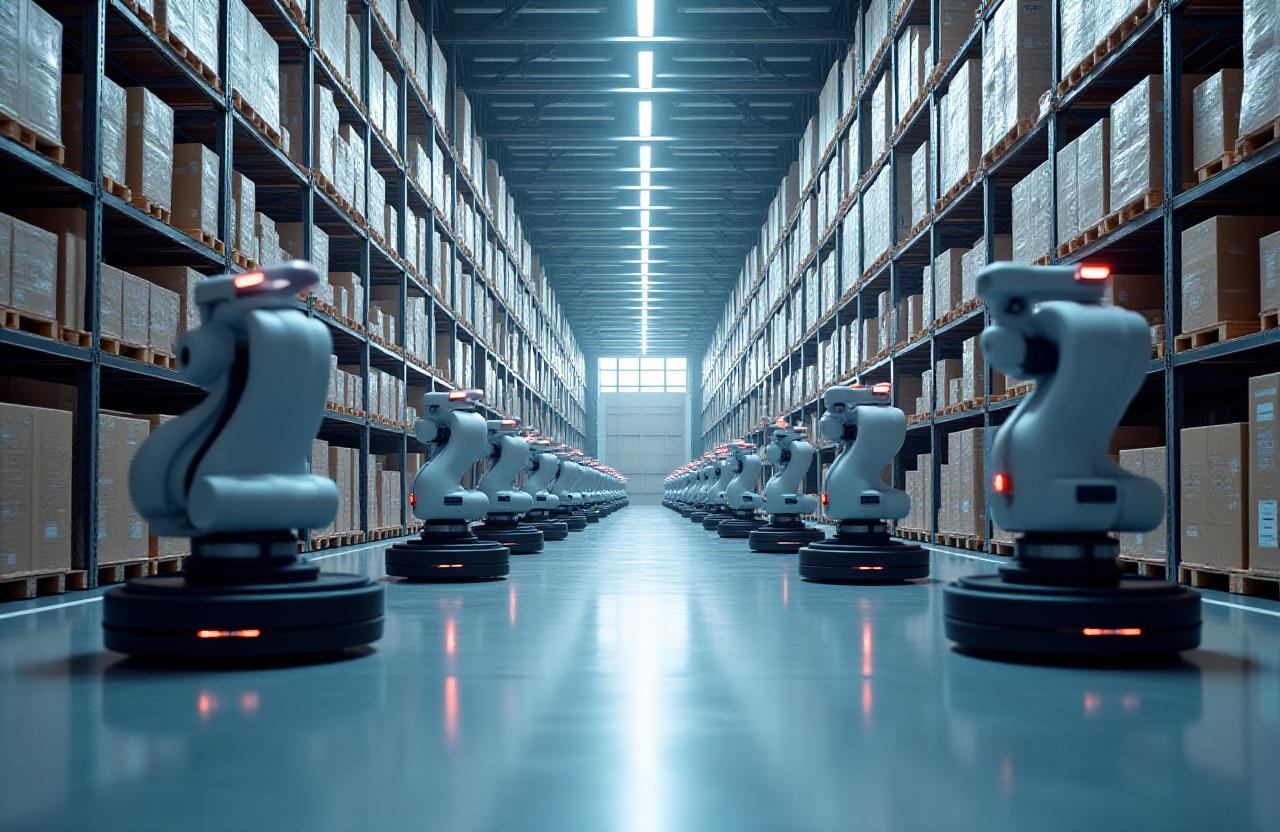 Advanced automated warehouse with robotic systems