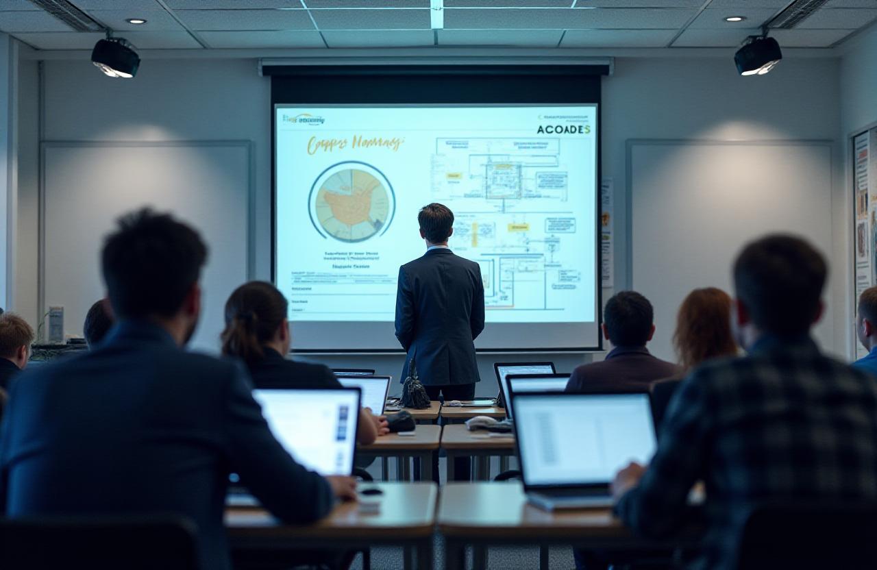 Professional logistics training classroom at Canopy Academy